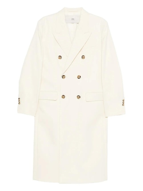 AMI Paris double-breasted coat - Neutrals - zdjęcie produktu nr 1