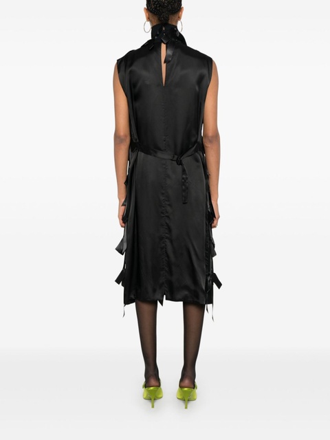 Prada bow-appliqué midi dress - Black - zdjęcie produktu nr 2