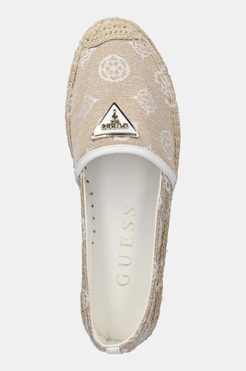 Guess espadryle JOLANDON kolor beżowy FLJDNN FAL14 - zdjęcie produktu nr 2