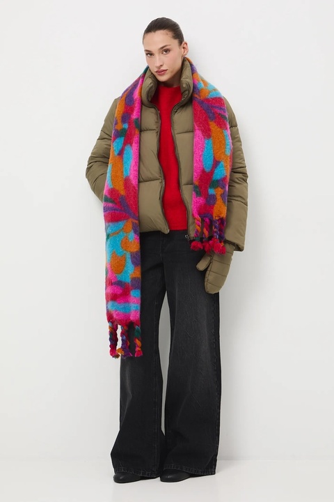 Medicine kurtka damska kolor zielony zimowa oversize - zdjęcie produktu nr 1