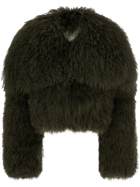 The Attico Cropped Shearling jacket - Green - zdjęcie produktu nr 1