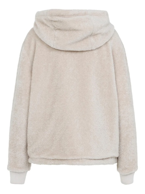 Moncler zip-up fleece hooded jacket - Neutrals - zdjęcie produktu nr 1