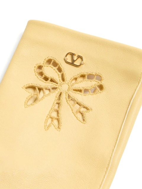 Valentino Garavani Vlogo Signature gloves - Yellow - zdjęcie produktu nr 2