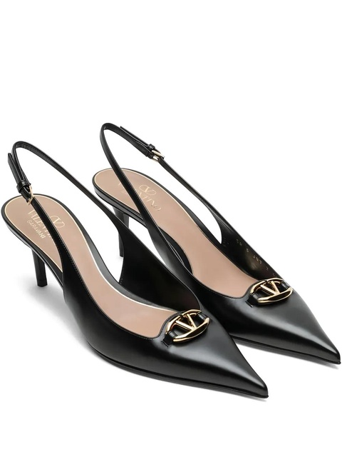 Valentino Garavani 60mm VLogo The Bold Edition slingback pumps - Black - zdjęcie produktu nr 1