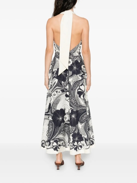 ALEMAIS floral-print halter-neck maxi dress - Neutrals - zdjęcie produktu nr 2