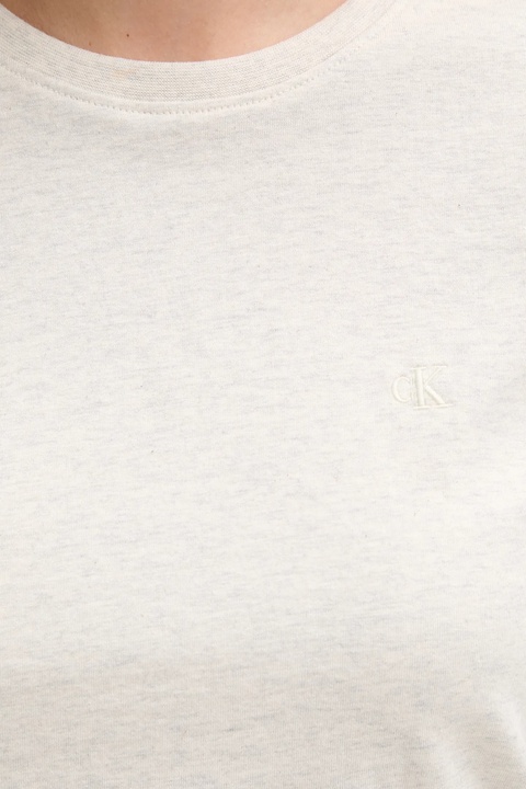 Calvin Klein Jeans t-shirt bawełniany damski kolor beżowy LV047B224G - zdjęcie produktu nr 2