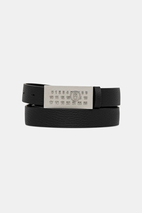 MM6 Maison Margiela pasek skórzany damski kolor czarny SA6TP0010.P8326.T8013 - zdjęcie produktu nr 1