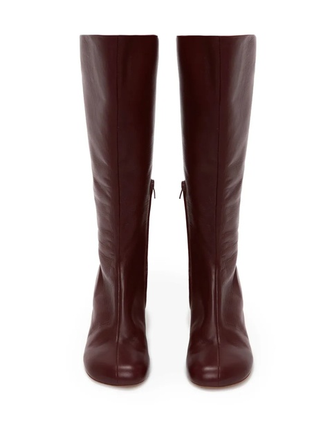 JW Anderson Chain-heel 75mm leather boots - Red - zdjęcie produktu nr 2