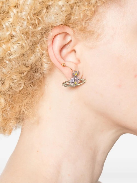 Vivienne Westwood Orb crystal-embellished earrings - Silver - zdjęcie produktu nr 2