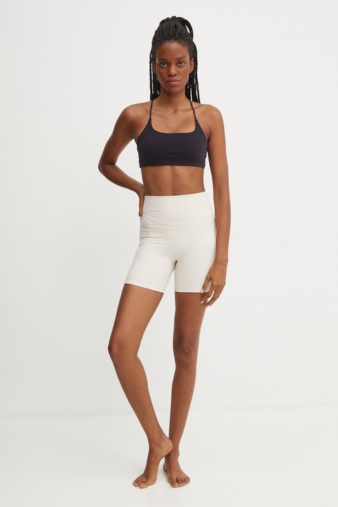 JOYINME szorty do jogi Movement kolor beżowy gładkie high waist Szorty.Movement - zdjęcie produktu nr 2