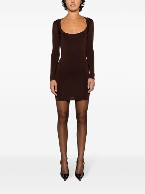 Saint Laurent Décolleté mini dress - Brown - zdjęcie produktu nr 2