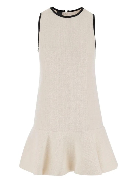 PINKO tweed ruffled dress - Neutrals - zdjęcie produktu nr 1