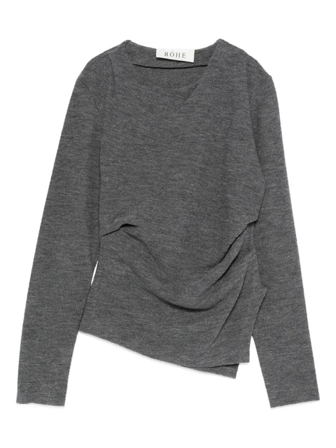 Róhe draped-detail blouse - Grey - zdjęcie produktu nr 1