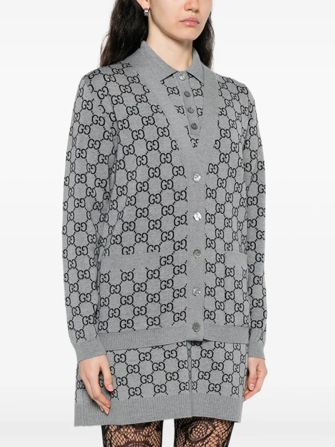 Gucci GG-monogram cardigan - Grey - zdjęcie produktu nr 2