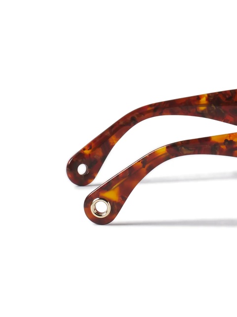 Lanvin tortoiseshell-effect geometric-frame sunglasses - Brown - zdjęcie produktu nr 2