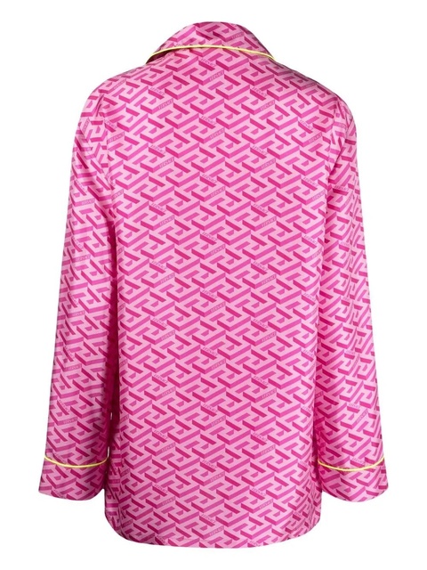 Versace monogram silk pajama top - Pink - zdjęcie produktu nr 2