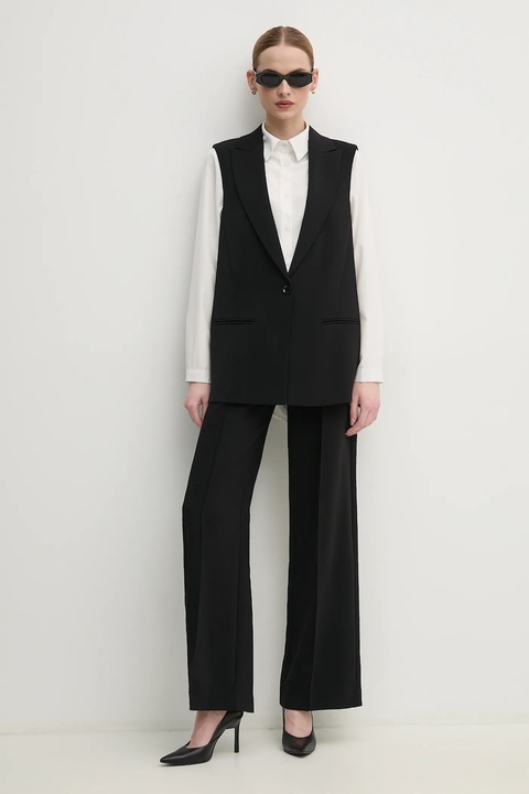 Marc Aurel kamizelka kolor czarny jednorzędowa 5708-2020-92875 - zdjęcie produktu nr 2