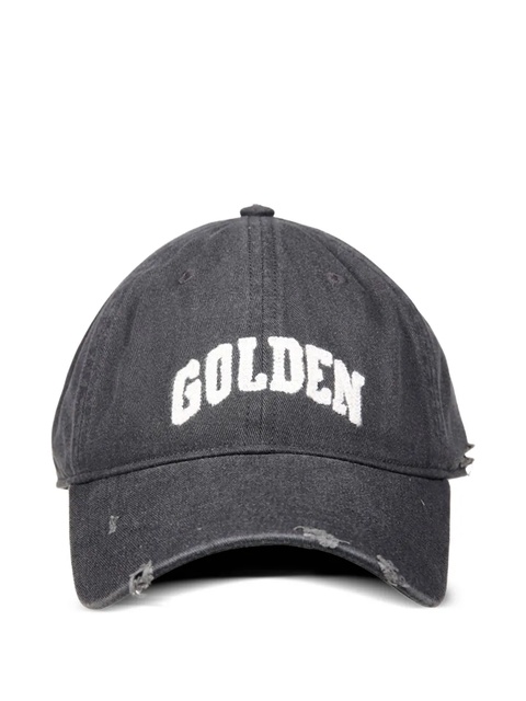 Golden Goose logo-embroidered distressed cap - Grey - zdjęcie produktu nr 1