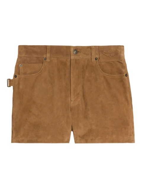 Zadig&Voltaire buckle-fastening suede shorts - Brown - zdjęcie produktu nr 1