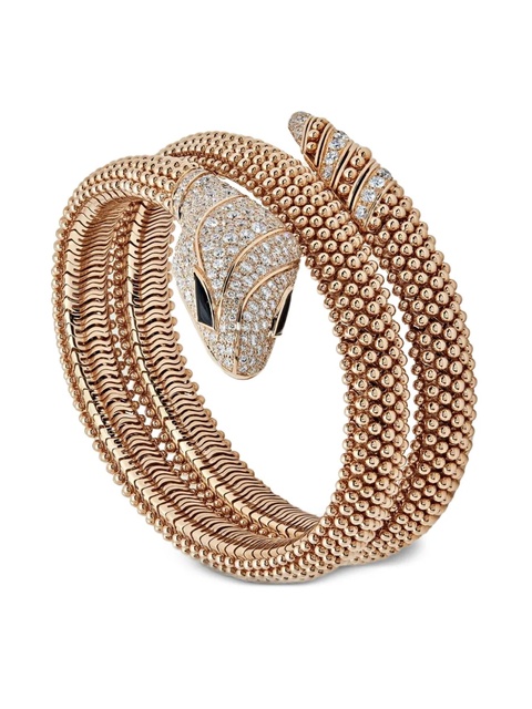 Bvlgari 18K rose gold Serpenti diamond and onyx bracelet - Pink - zdjęcie produktu nr 1
