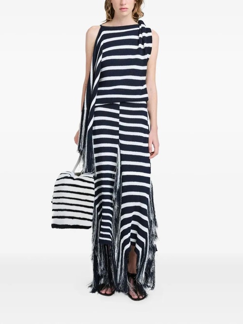 Proenza Schouler Yves striped fringe top - Blue - zdjęcie produktu nr 2