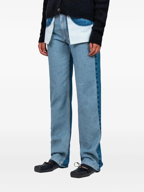 MM6 Maison Margiela panel straight jeans - Blue - zdjęcie produktu nr 1