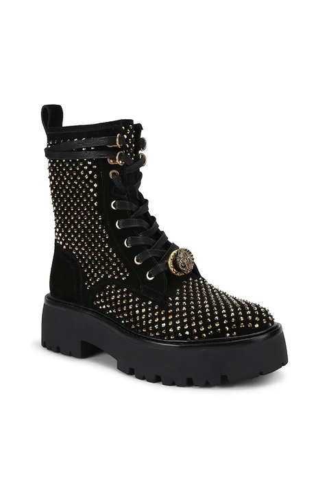 Kurt Geiger London workery zamszowe Chelsea Perf Boot damskie kolor czarny na płaskim obcasie 4731409209 - zdjęcie produktu nr 1