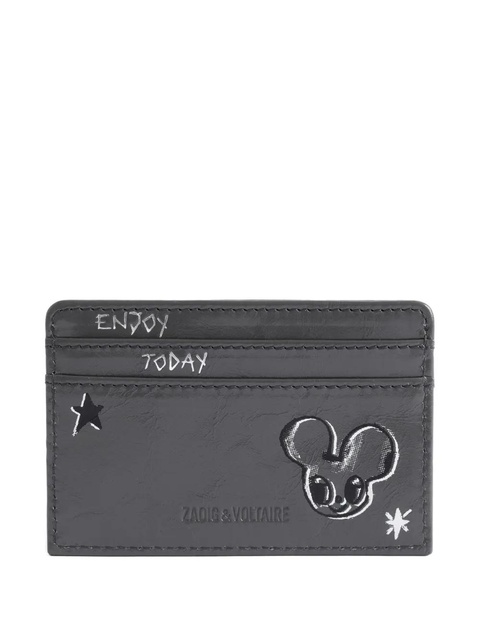 Zadig&Voltaire graphic-print cardholder - Grey - zdjęcie produktu nr 1