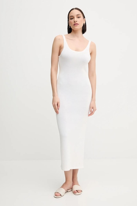 Calvin Klein Jeans sukienka kolor biały maxi dopasowana J20J225284 - zdjęcie produktu nr 1
