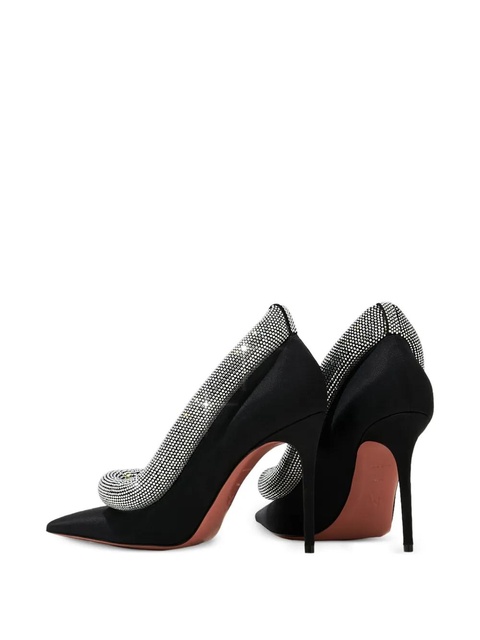 Amina Muaddi 105mm Yoon crystal-embellished pointed pumps - Black - zdjęcie produktu nr 2