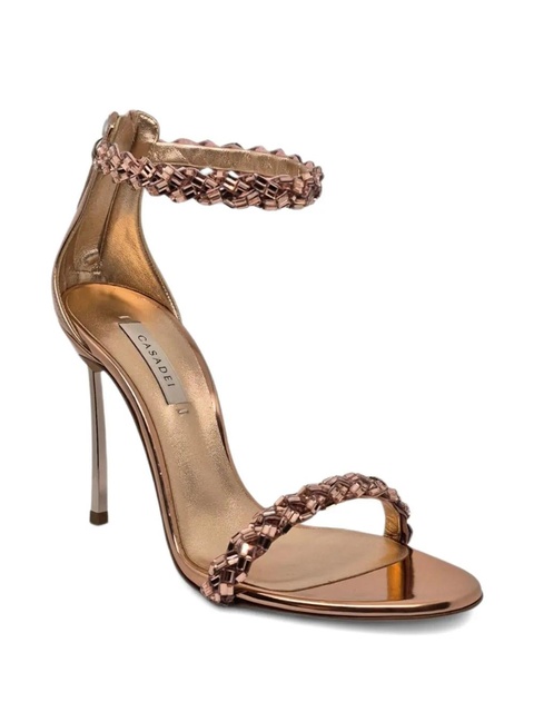 Casadei beaded heeled sandals - Pink - zdjęcie produktu nr 1
