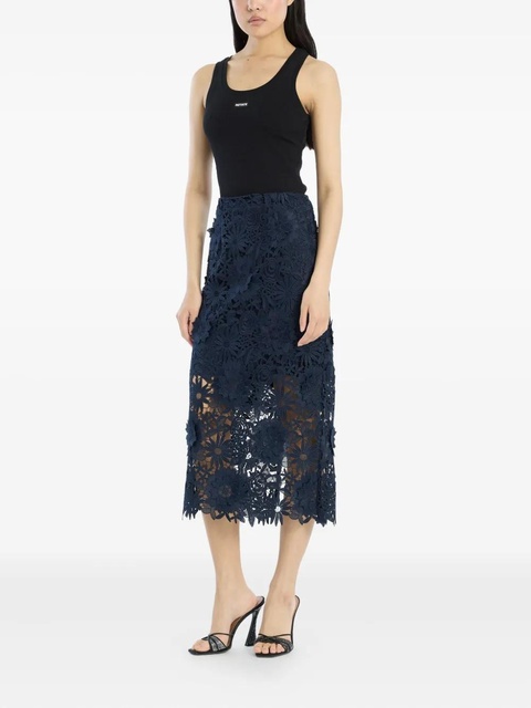 ROTATE BIRGER CHRISTENSEN floral-lace midi skirt - Blue - zdjęcie produktu nr 2