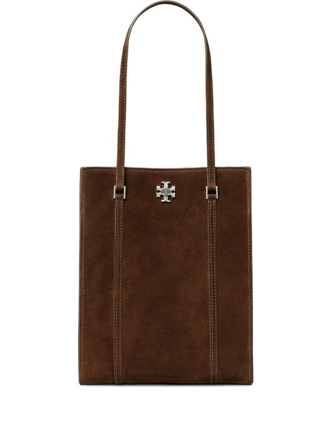 Tory Burch small Kira turnlock suede tote bag - Brown - zdjęcie produktu nr 1