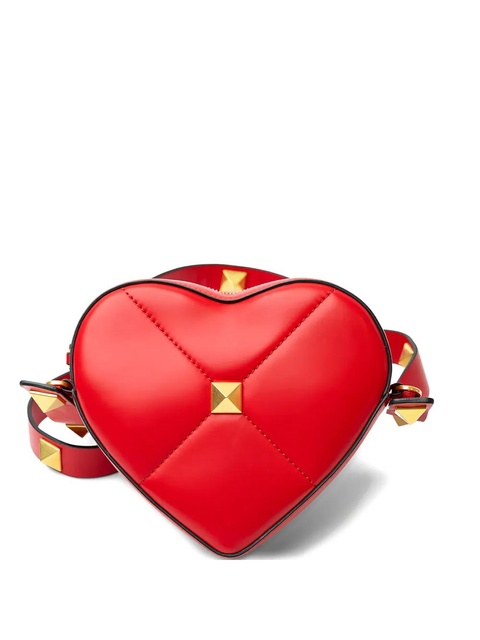 Valentino Garavani heart-shape stud-embellishment cross body bag - Red - zdjęcie produktu nr 1
