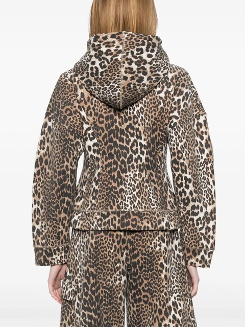 GANNI leopard-print hoodie - Brown - zdjęcie produktu nr 2