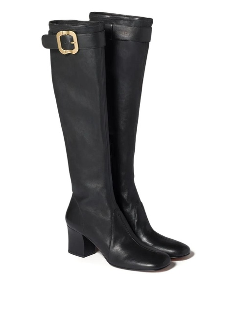 Miu Miu buckle-fastening leather boots - Black - zdjęcie produktu nr 2