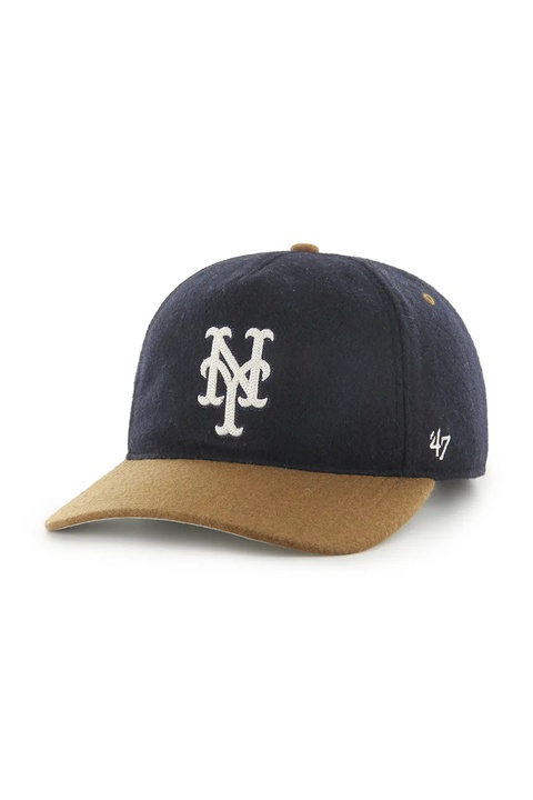 47 brand czapka z daszkiem z dodatkiem wełny MLB New York Mets kolor granatowy B-CHSHT16WIP-NY - zdjęcie produktu nr 1