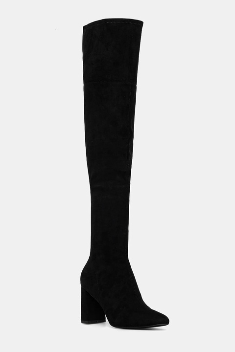 Jeffrey Campbell kozaki zamszowe Parisah-2 damskie kolor czarny na słupku JC-1253-3-9 - zdjęcie produktu nr 1