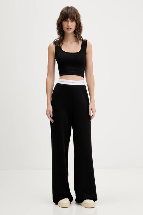 Calvin Klein Underwear spodnie dresowe bawełniane kolor czarny gładkie LV00QS7518 - zdjęcie produktu nr 2