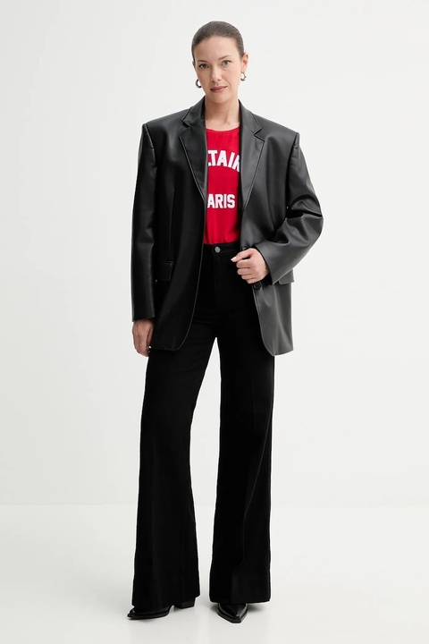 ZADIG&VOLTAIRE t-shirt bawełniany damski kolor czerwony JWTS02837 - zdjęcie produktu nr 2
