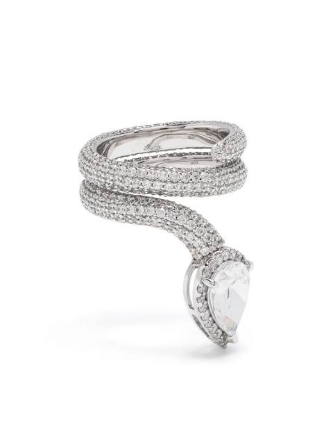 APM Monaco crystal-embellished wrap ring - Silver - zdjęcie produktu nr 1
