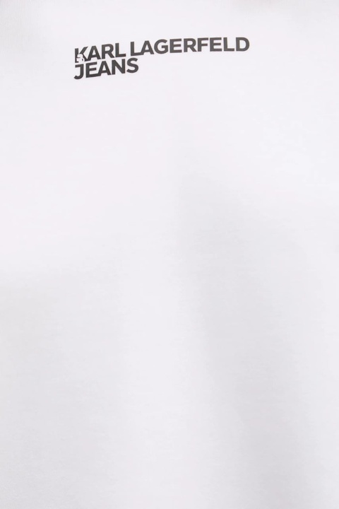 Karl Lagerfeld Jeans bluza damska kolor biały z kapturem z nadrukiem A1W20017 - zdjęcie produktu nr 2