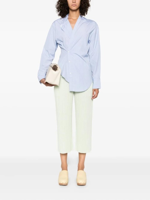 Róhe striped asymmetrical cotton shirt - Blue - zdjęcie produktu nr 2