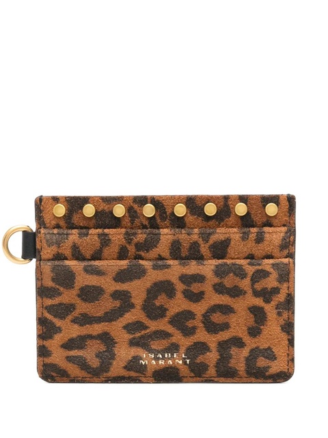 ISABEL MARANT leopard-print card holder - Brown - zdjęcie produktu nr 1