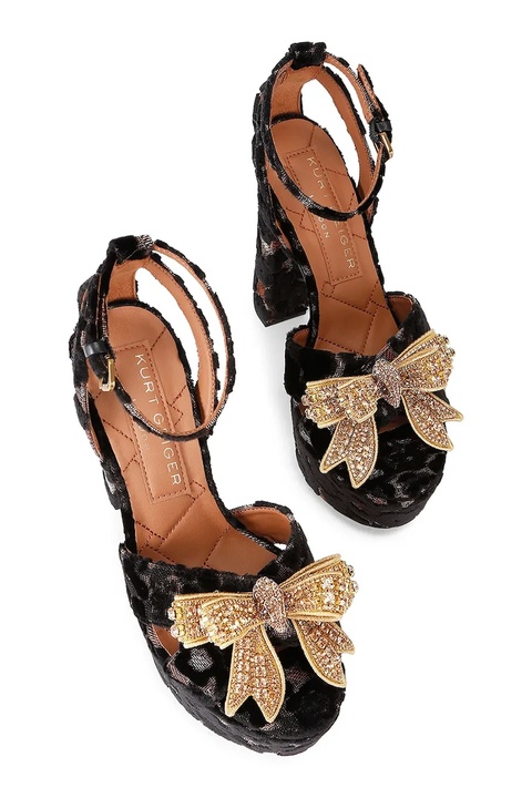 Kurt Geiger London sandały Bow Platfrom Sandal kolor brązowy 5028135689 - zdjęcie produktu nr 1