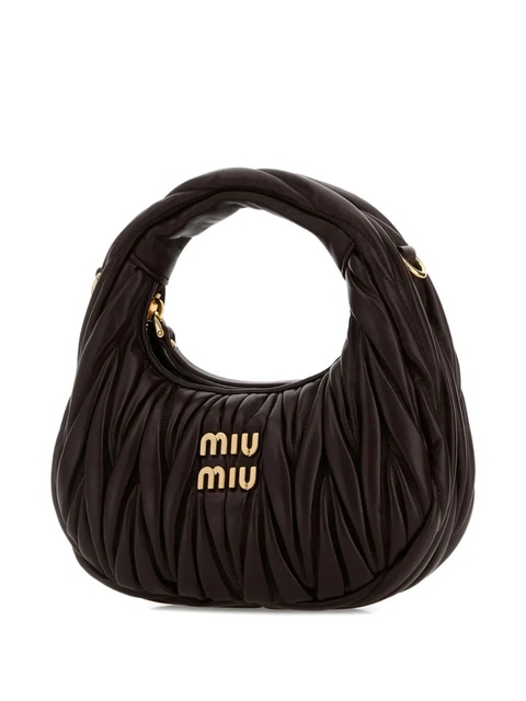 Miu Miu mini Wander nappa leather tote bag - Brown - zdjęcie produktu nr 1