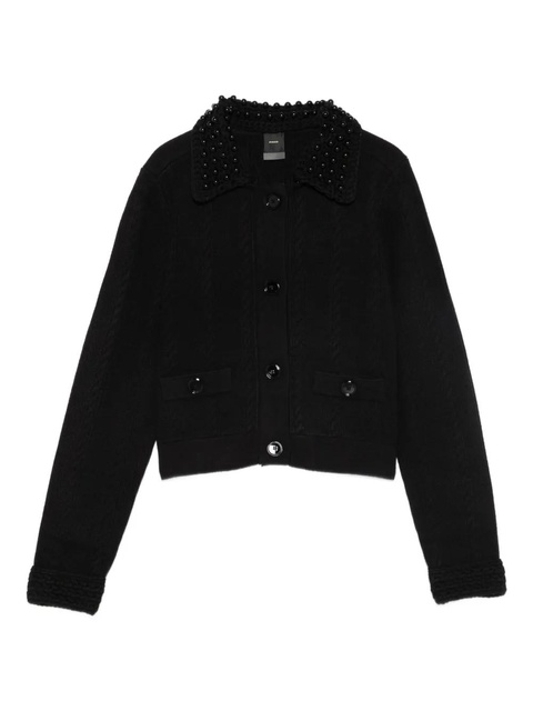 PINKO embellished-collar cardigan - Black - zdjęcie produktu nr 1
