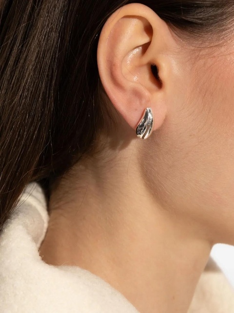 Tory Burch mini wave earring - Silver - zdjęcie produktu nr 1