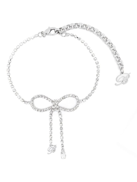 Blumarine rhinestone-bow necklace - Silver - zdjęcie produktu nr 1