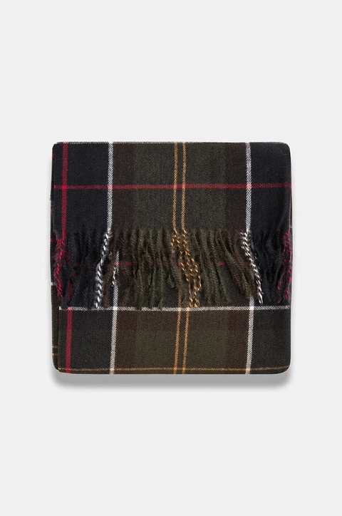 Barbour szalik damski kolor zielony wzorzysty LSC0426 - zdjęcie produktu nr 1